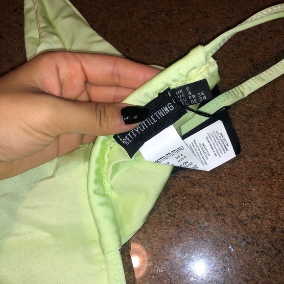 PrettyLittleThing PLT Neon Bikini Top & Bottom - Picture 3 of 5
